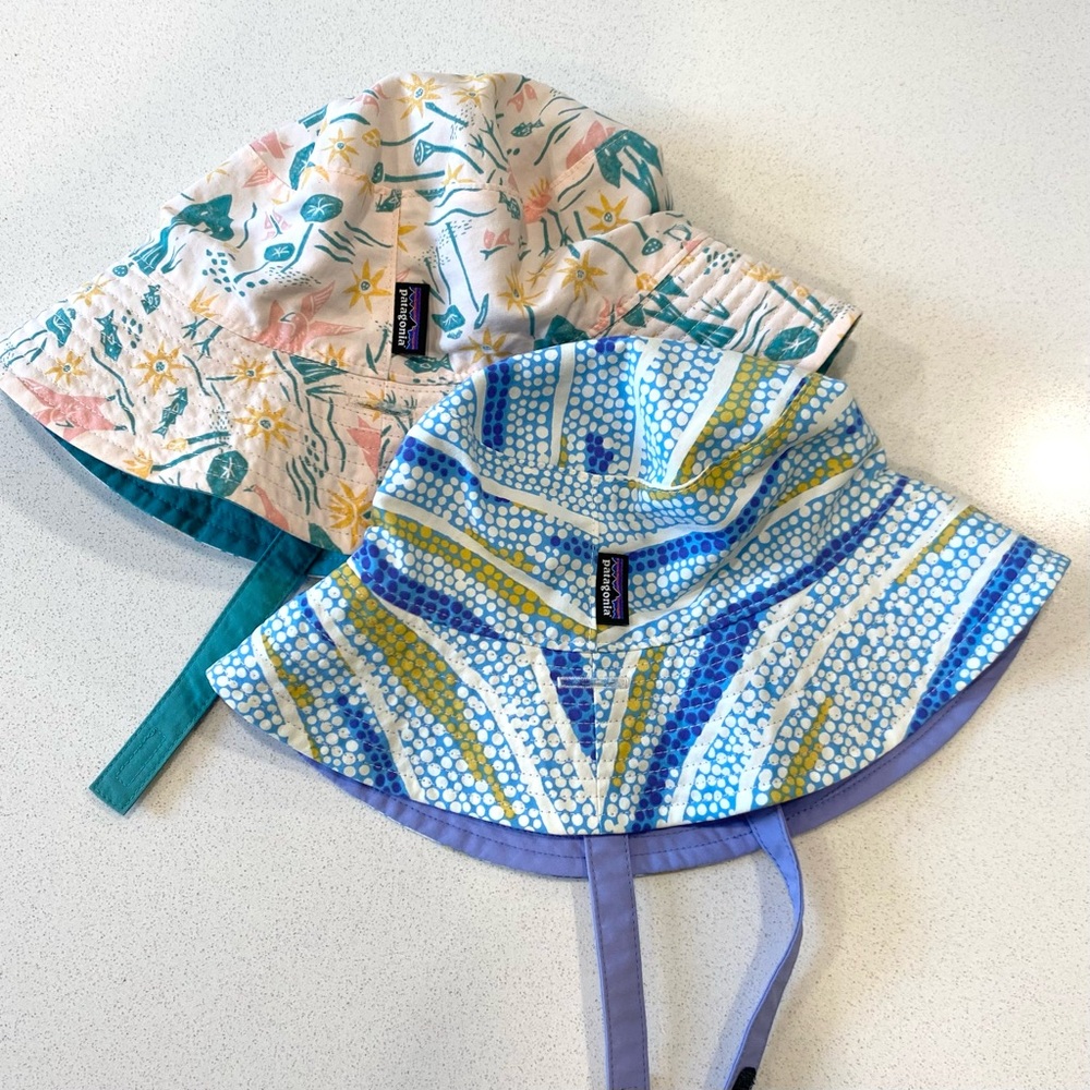 Pair of Patagonia Baby Sun Bucket Hats